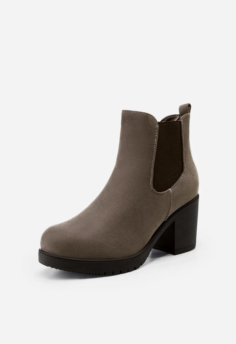 Chunky High Heel Chelsea Ankle Boots - Image 3
