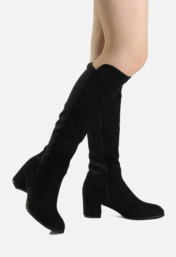Chunky Knee High Stretch Boot - Image 2