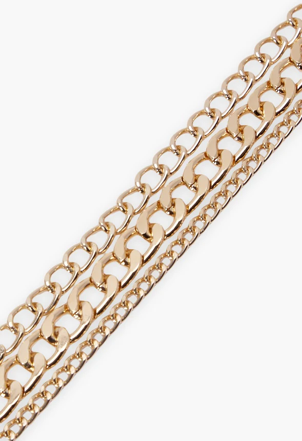 Chunky Layered Chain Necklace - Image 2