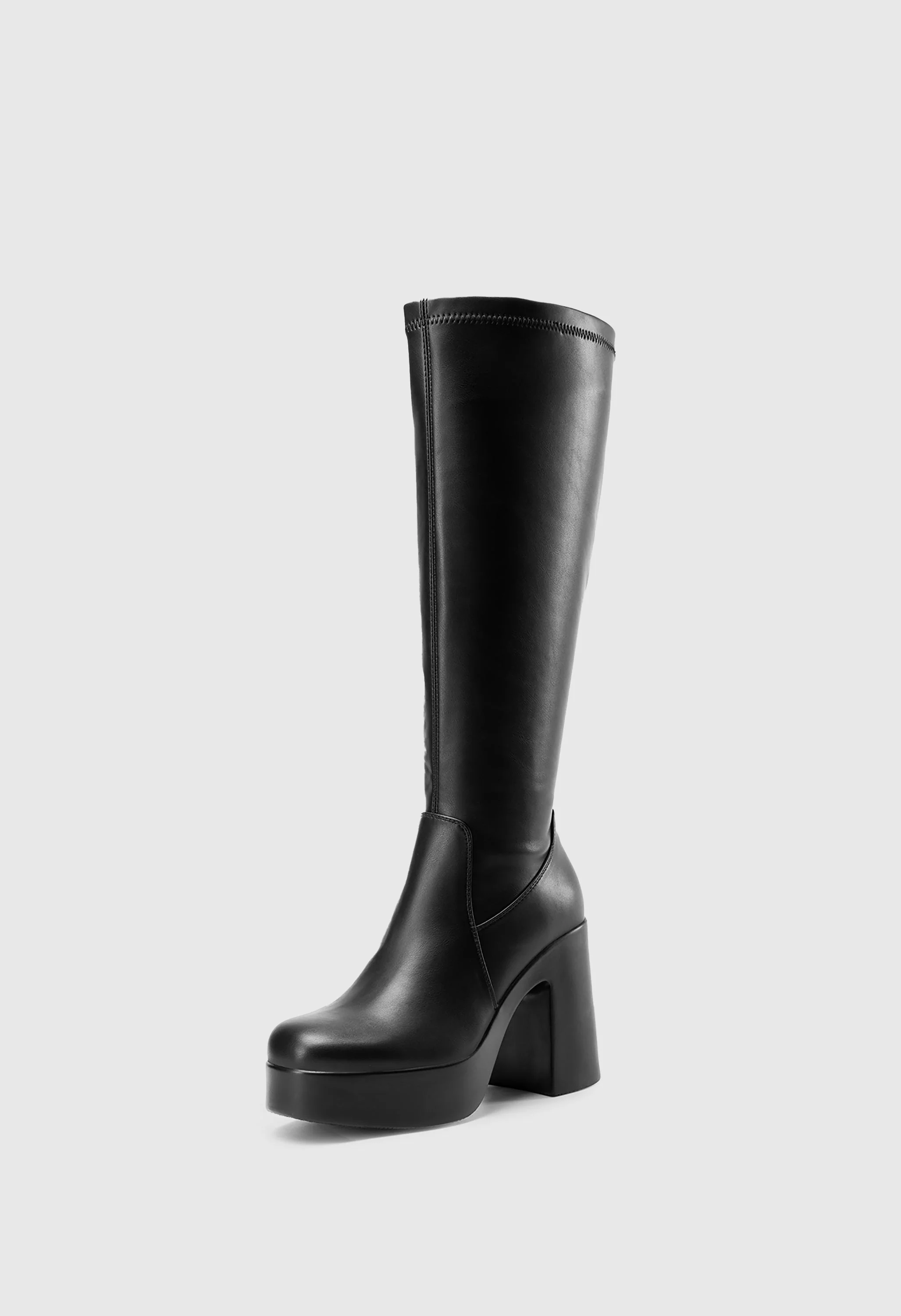 Chunky Platform Knee High Boots - Image 10