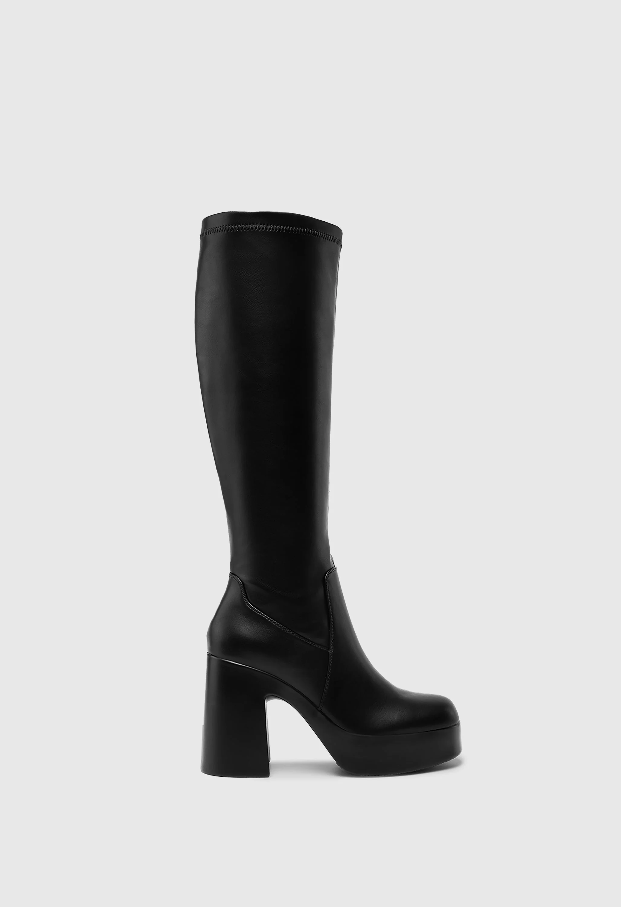 Chunky Platform Knee High Boots - Image 2
