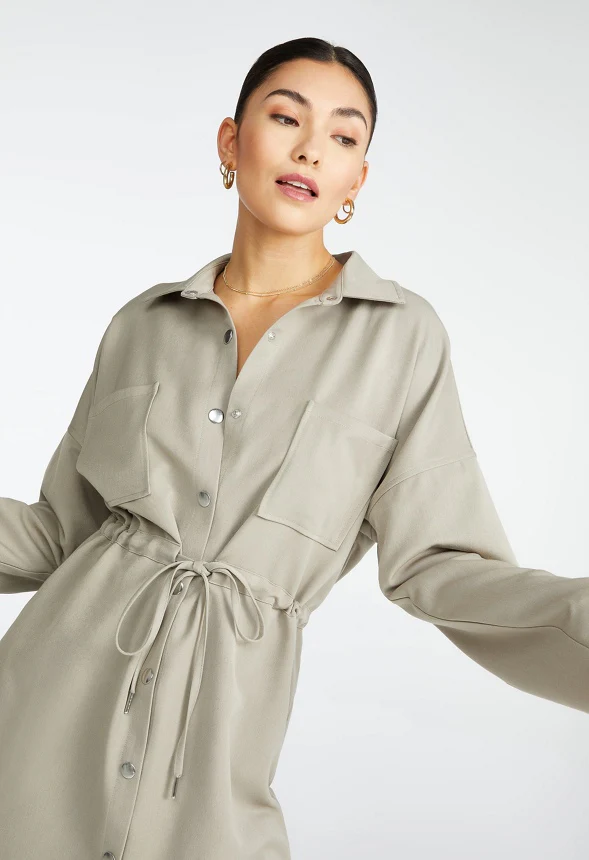 Cinch Overshirt Dress - Image 3