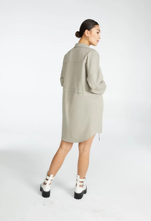 Cinch Overshirt Dress - Image 5