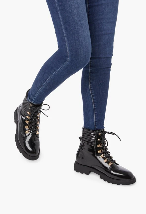 Claudine Lace-Up Lug Sole Hiker Boot - Image 5