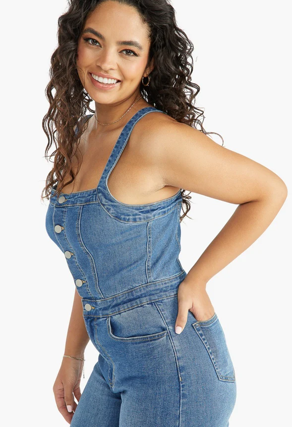 Cleo 70'S Denim Jumpsuit - Image 4