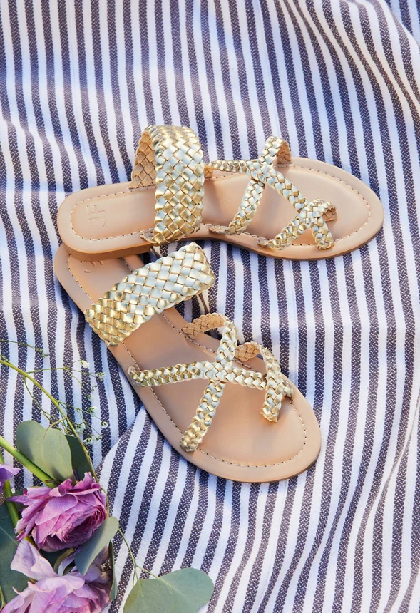 Cloey Woven Flat Sandal - Image 2