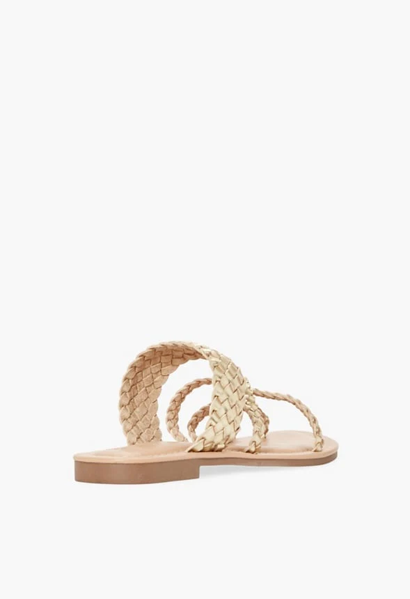 Cloey Woven Flat Sandal - Image 3