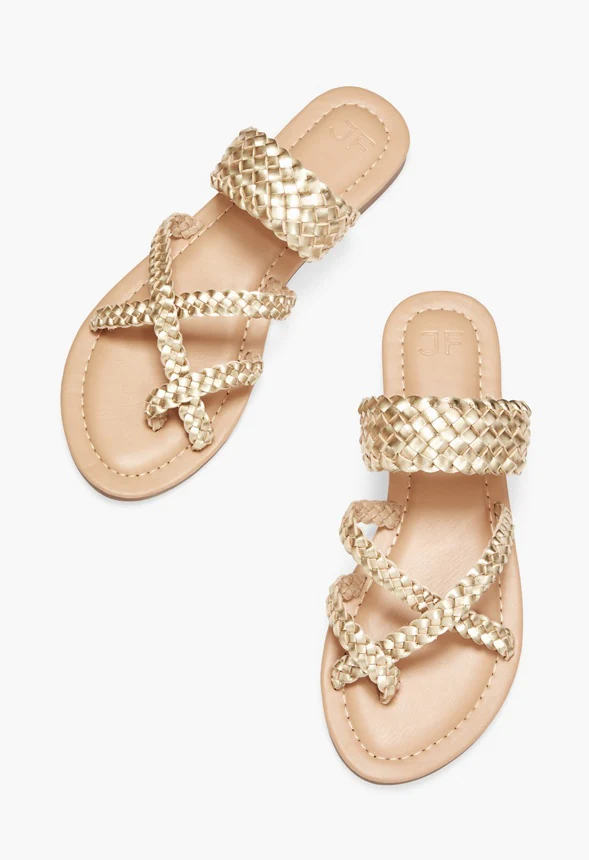 Cloey Woven Flat Sandal - Image 6