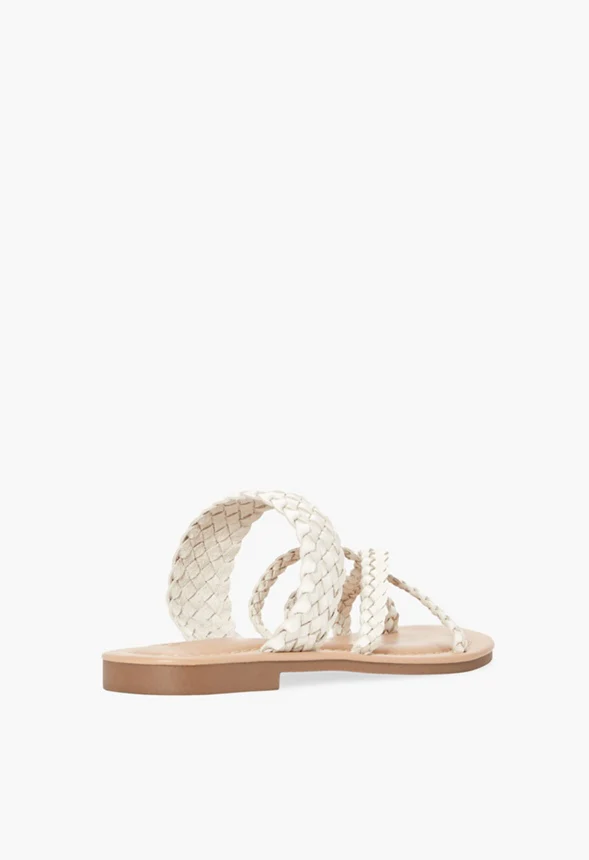 Cloey Woven Flat Sandal - Image 3