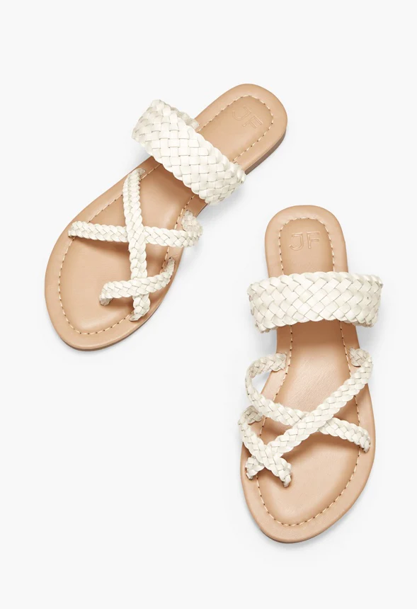 Cloey Woven Flat Sandal - Image 6