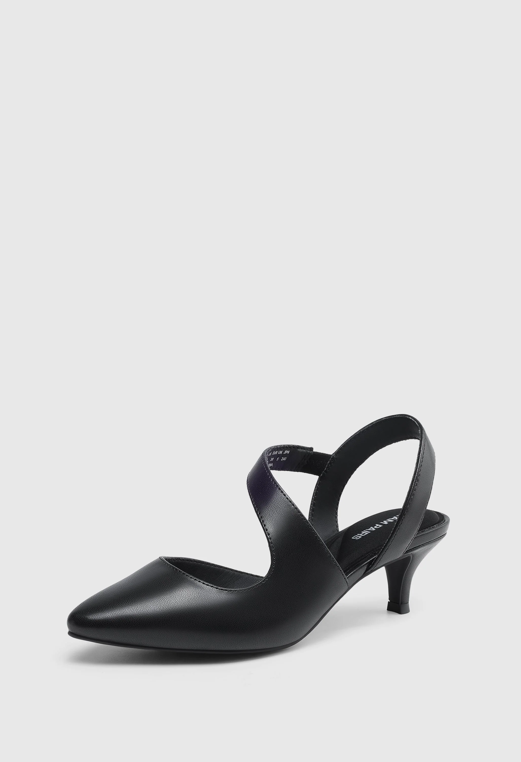 Closed Toe Pointed Toe Low Heel Strappy Pumps - Image 8