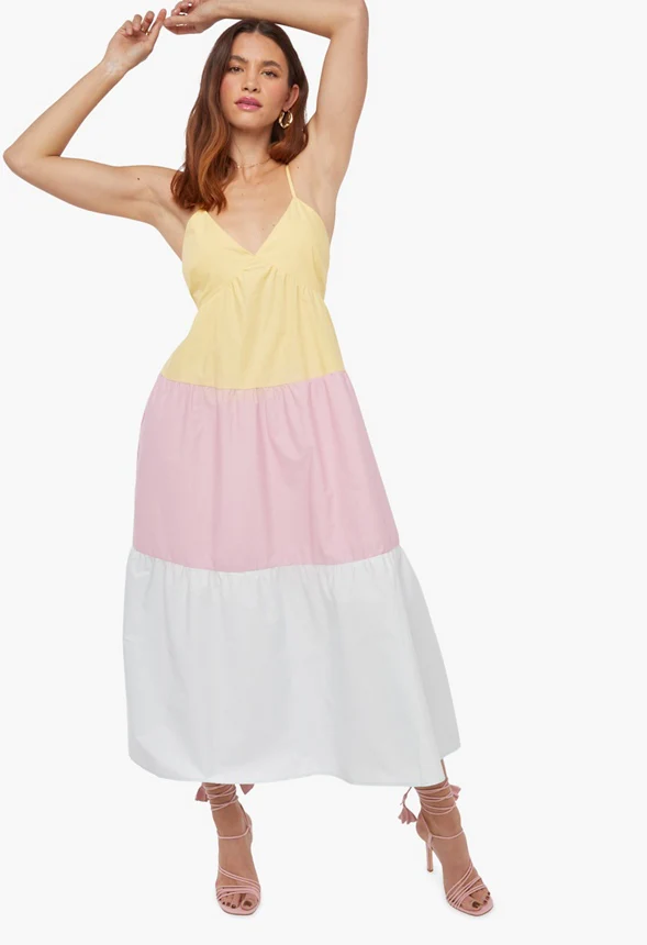 Color Block Maxi Dress - Image 3