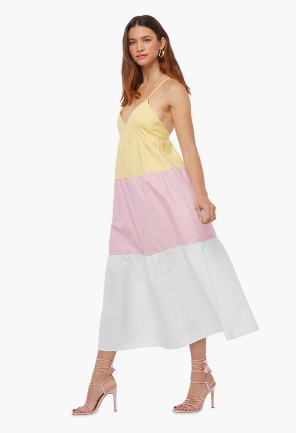 Color Block Maxi Dress - Image 5
