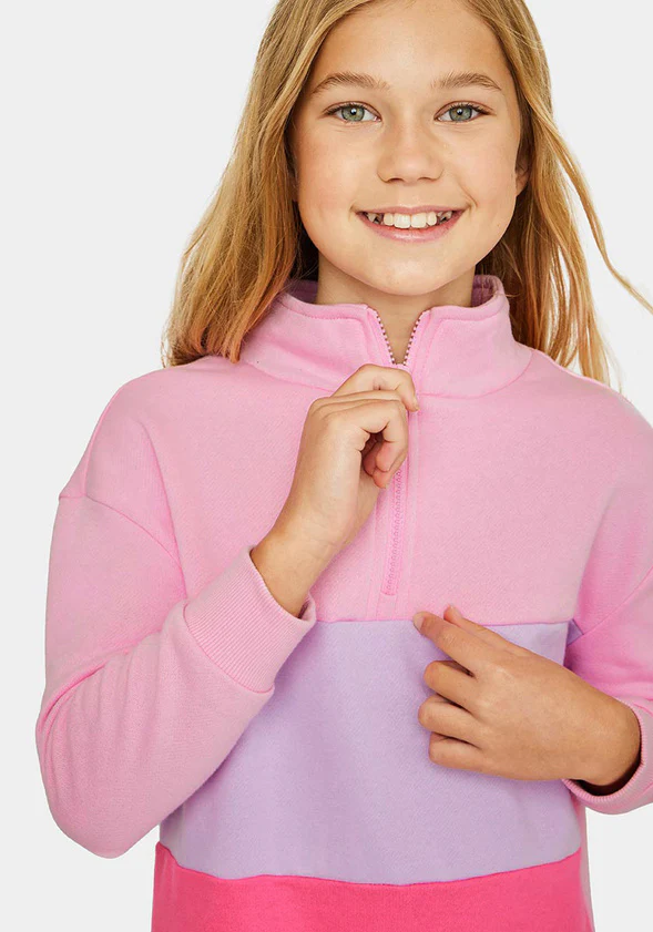 Colorblock Sweatshirt Dress - Image 2