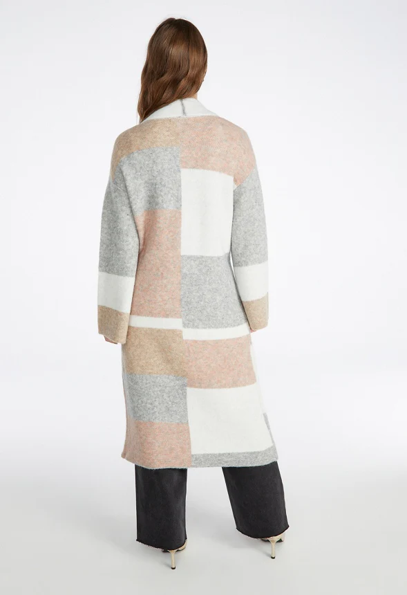 Colorblock Sweater Coat - Image 2