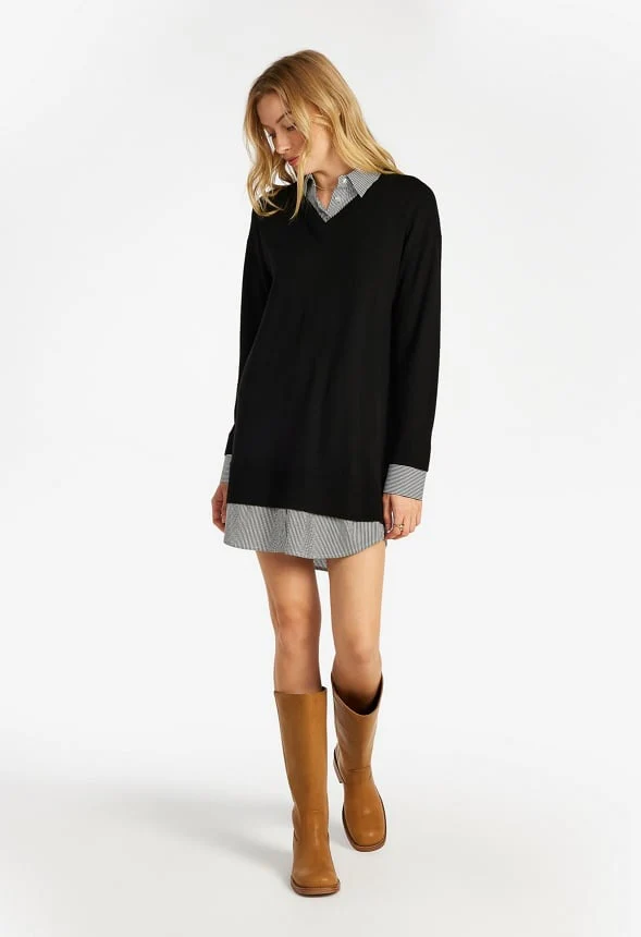 Combo Shirt Mini Dress - Image 2