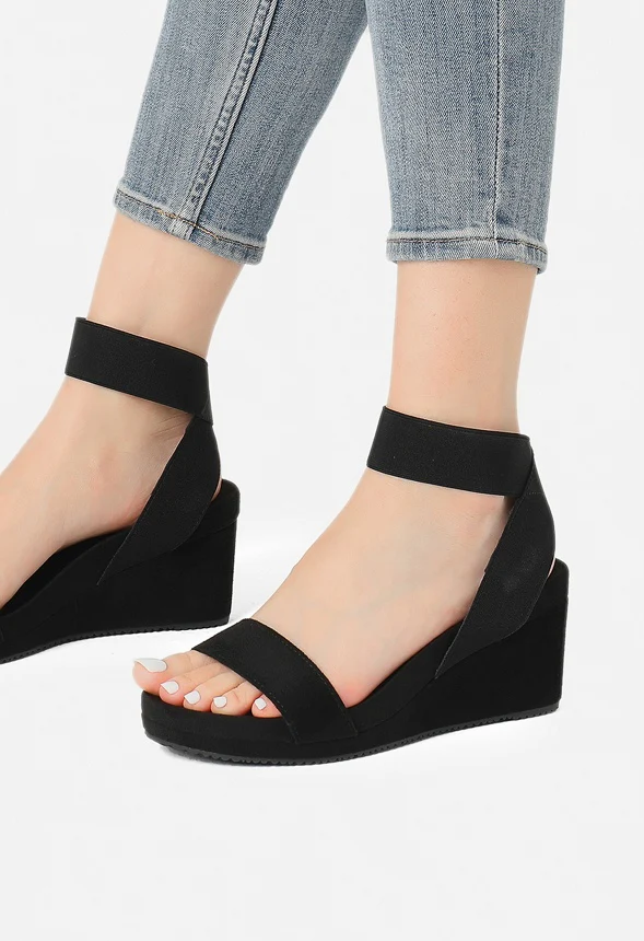 Comfortable Ankle Strap Platform Wedge Sandal - Image 2