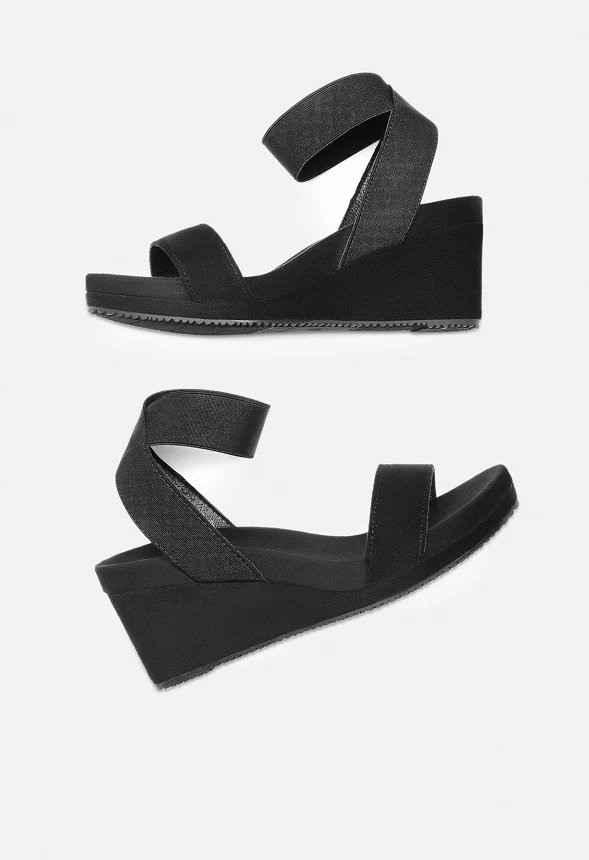 Comfortable Ankle Strap Platform Wedge Sandal - Image 3