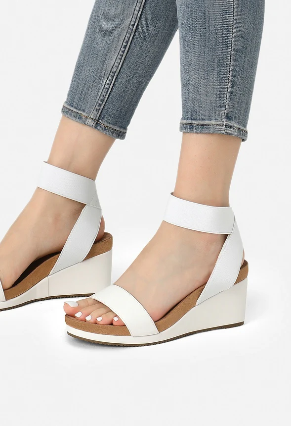 Comfortable Ankle Strap Platform Wedge Sandal - Image 2