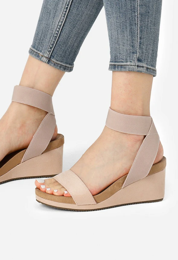Comfortable Ankle Strap Platform Wedge Sandal - Image 2