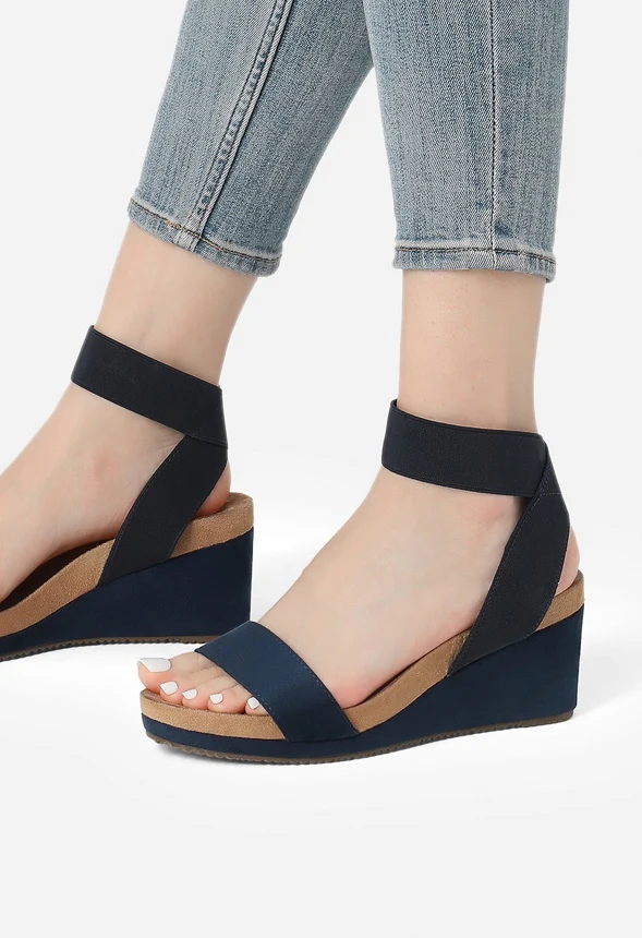 Comfortable Ankle Strap Platform Wedge Sandal - Image 2