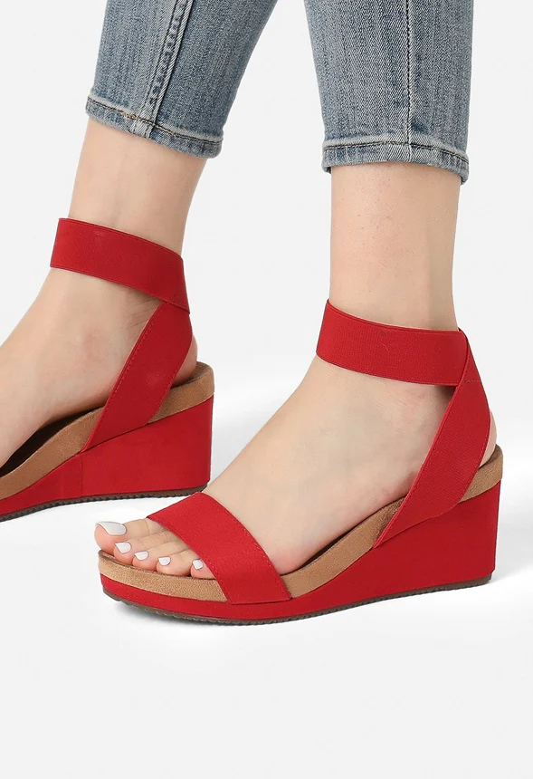 Comfortable Ankle Strap Platform Wedge Sandal - Image 2