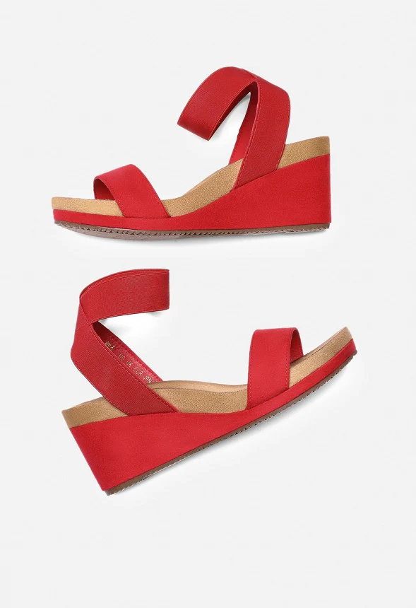 Comfortable Ankle Strap Platform Wedge Sandal - Image 3