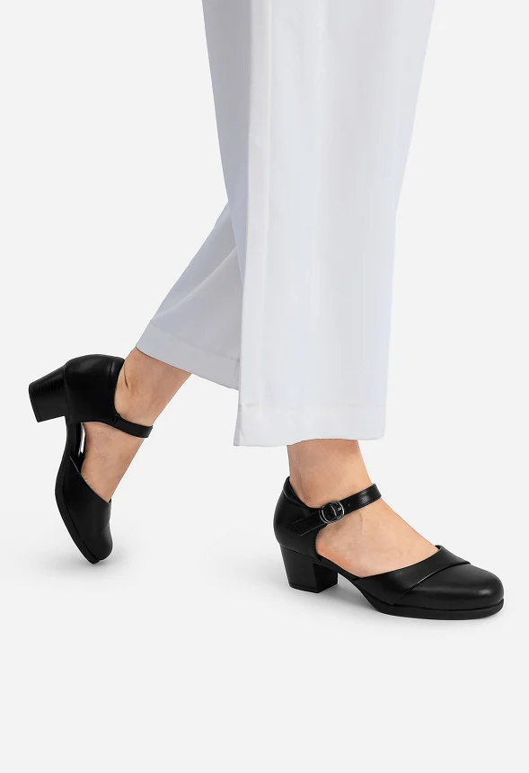 Comfortable Strap Low Block Heel Pump - Image 2