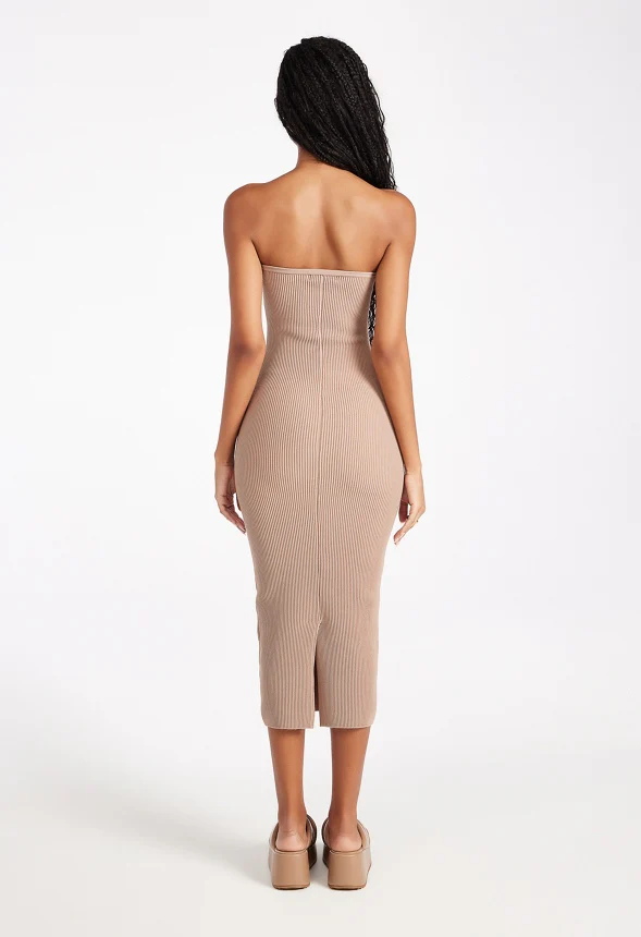 Compact Rib Midi Dress - Image 2