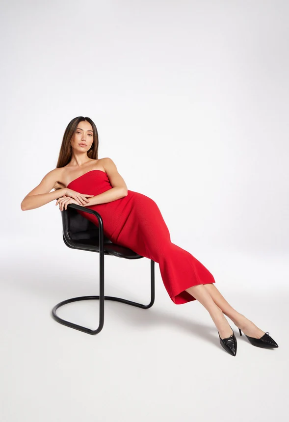 Compact Rib Midi Dress - Image 4