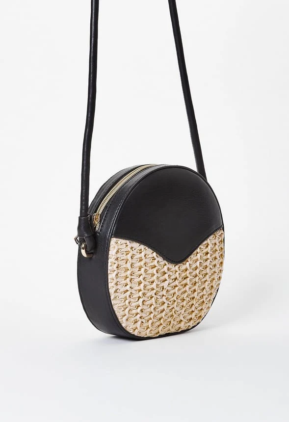 Contrast Raffia Canteen Crossbody - Image 4