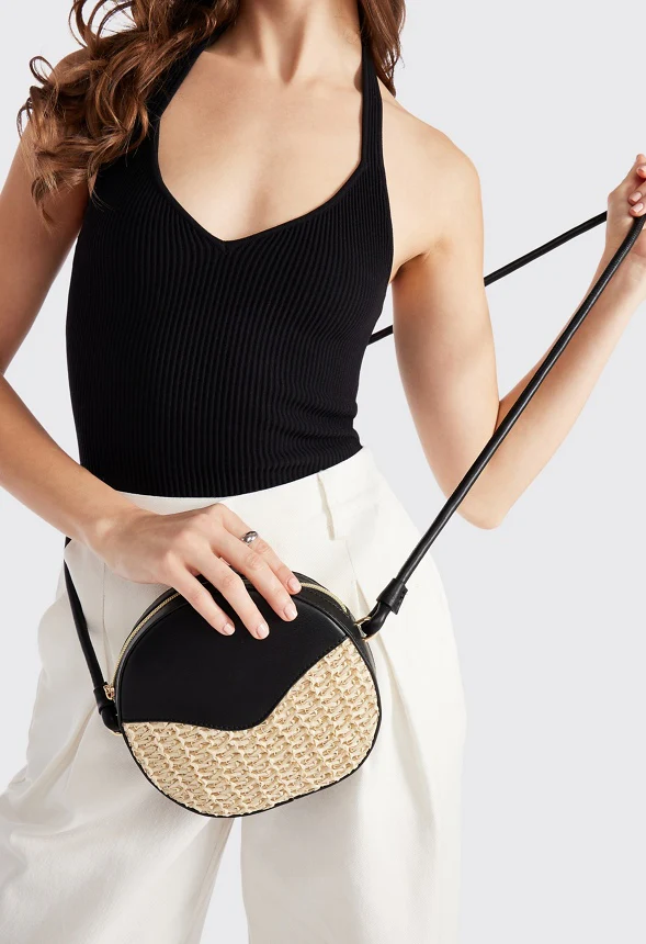 Contrast Raffia Canteen Crossbody - Image 8
