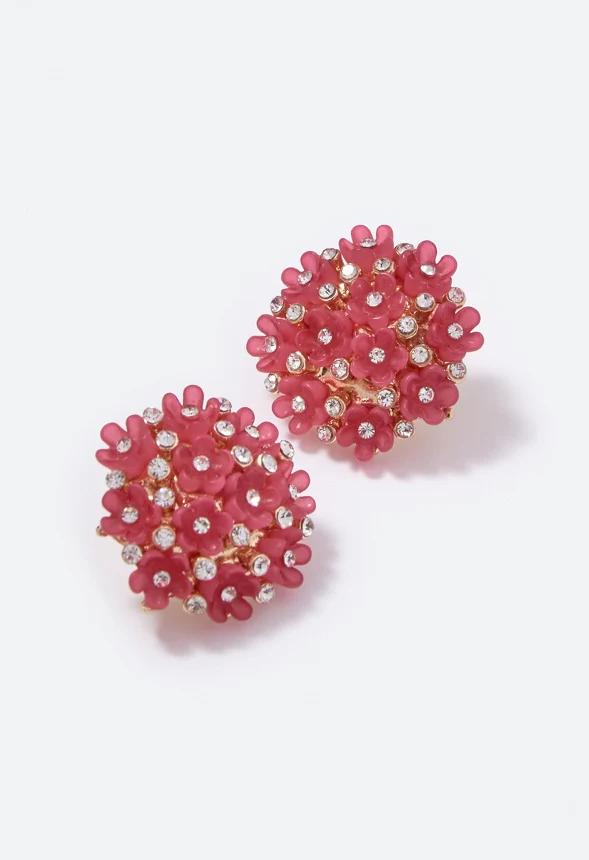 Cora Cluster Floral Stud Earrings - Image 3