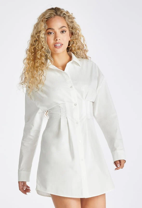 Corset Shirt Dress - Image 6