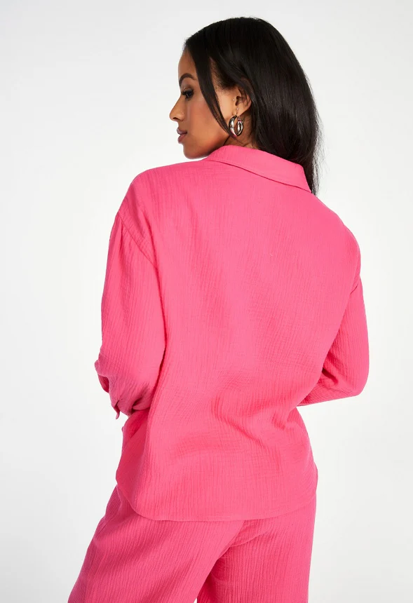 Cotton Gauze Button Down Shirt - Image 2