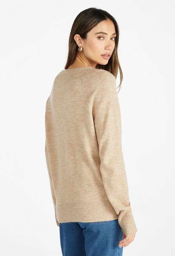 Cozy Boxy V-Neck Sweater - Image 2