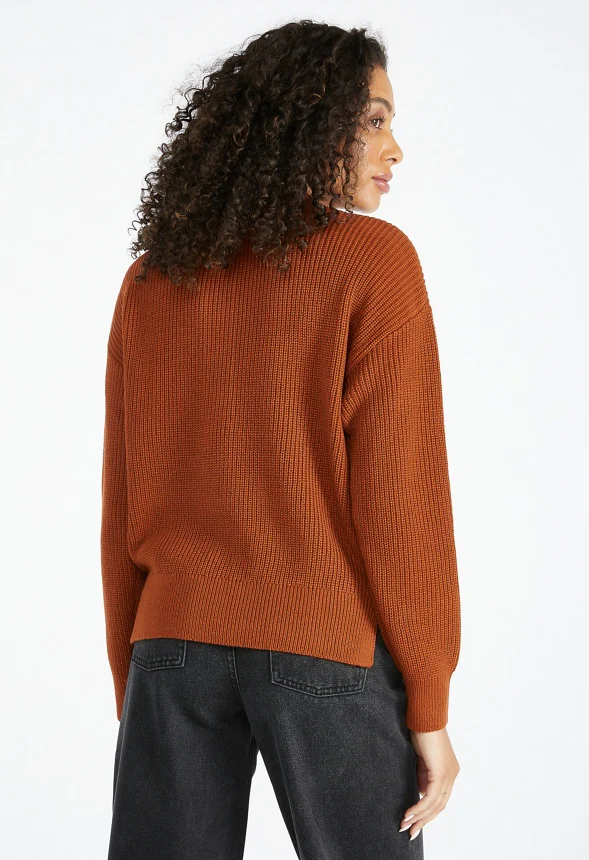 Cozy Henley Sweater - Image 2