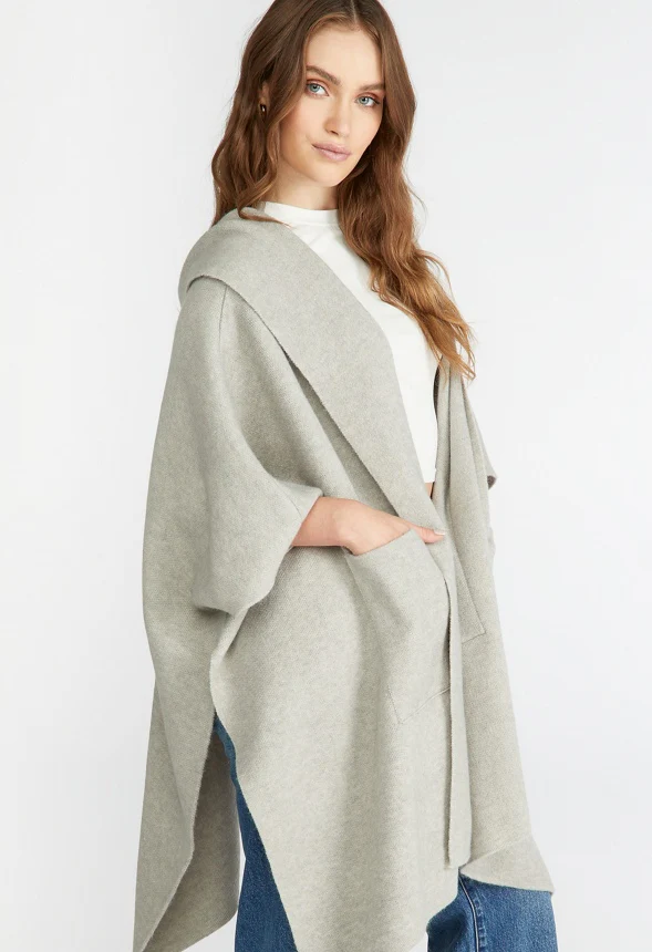 Cozy Hooded Ruana - Image 3