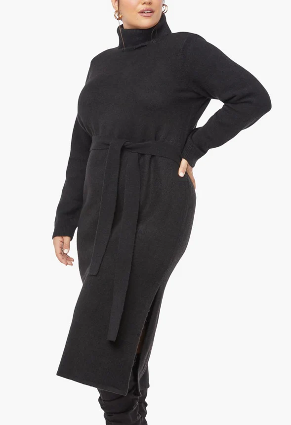 Cozy Midi Sweater Dress - Image 3