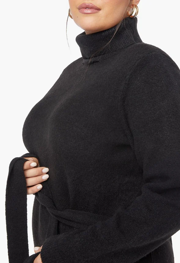 Cozy Midi Sweater Dress - Image 4
