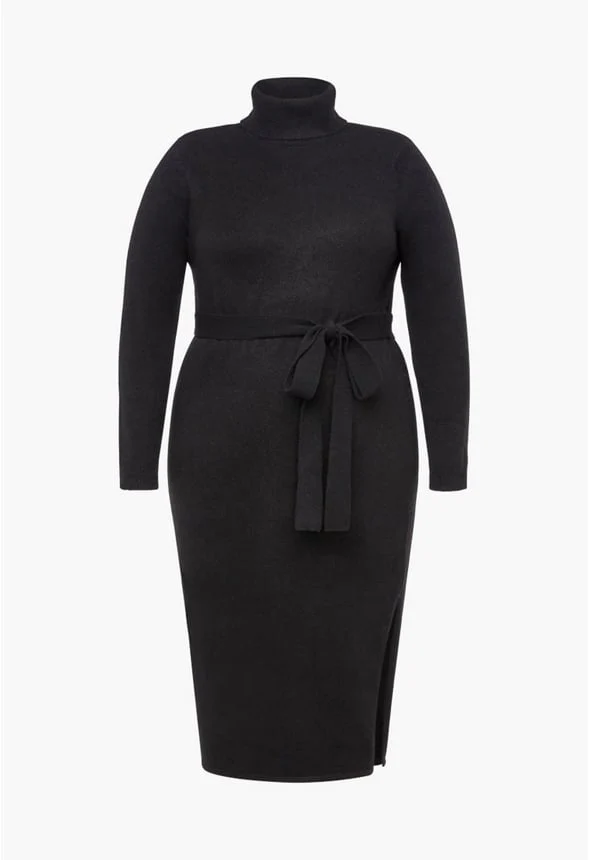 Cozy Midi Sweater Dress - Image 5