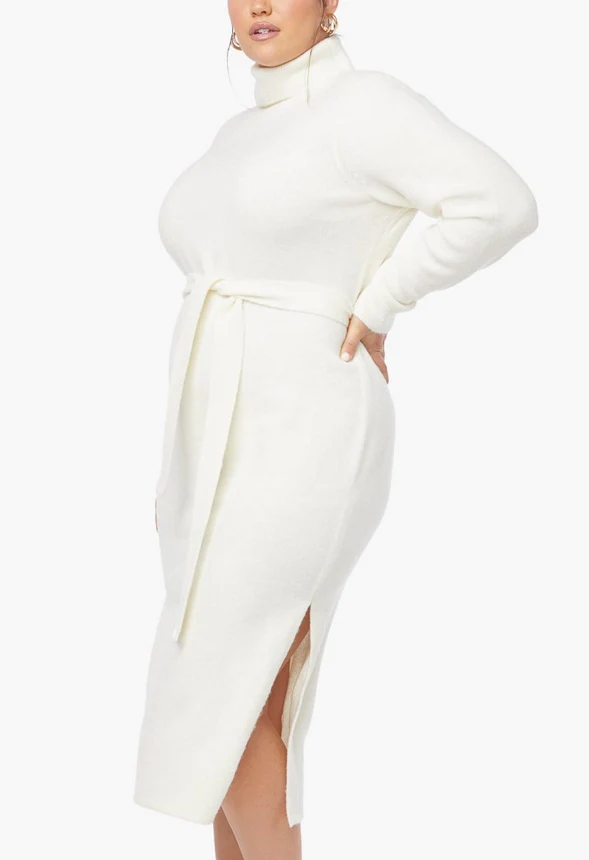 Cozy Midi Sweater Dress - Image 3