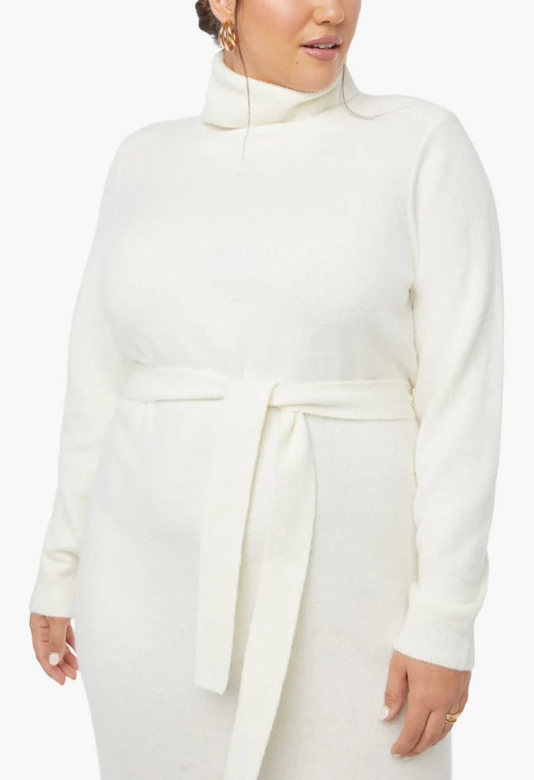 Cozy Midi Sweater Dress - Image 4