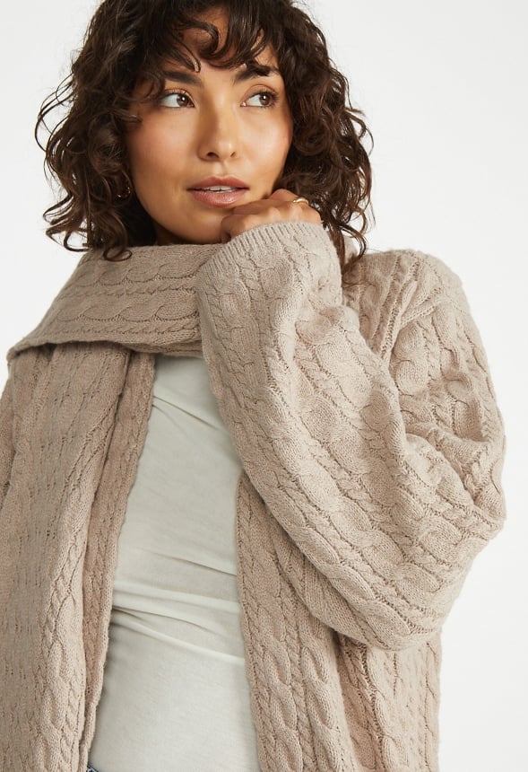 Cozy Scarf Cardigan - Image 3