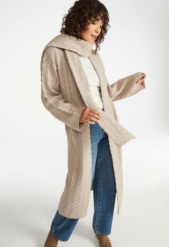 Cozy Scarf Cardigan - Image 4