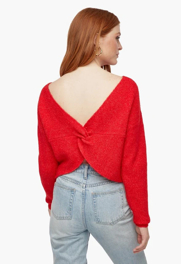 Cozy Twist Back Sweater - Image 4