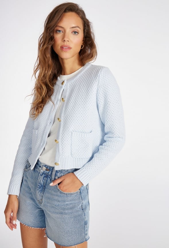 Crew Neck Cardigan - Image 3