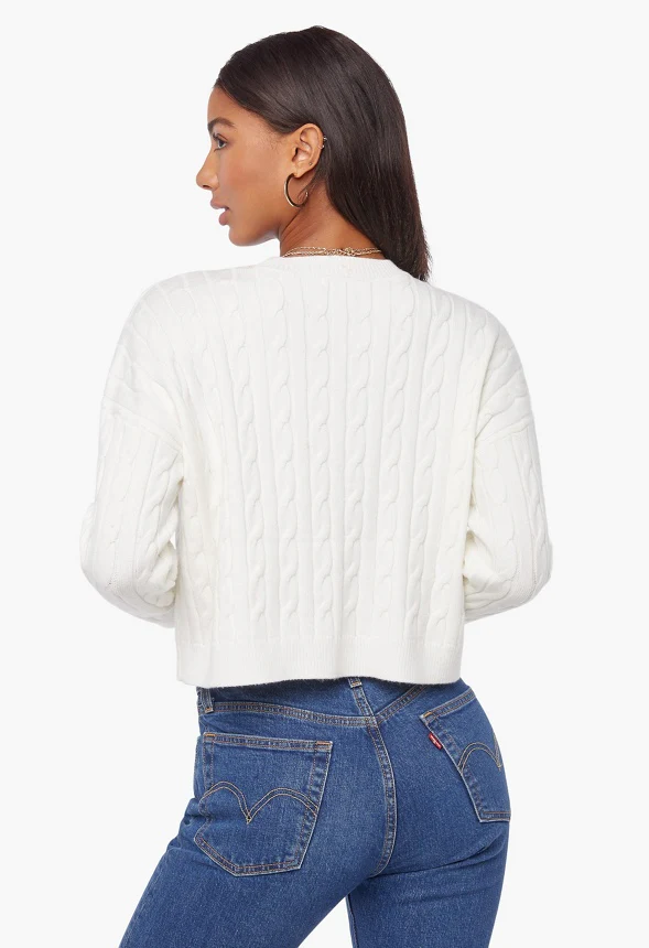 Crewneck Lounge Cable Sweater - Image 2