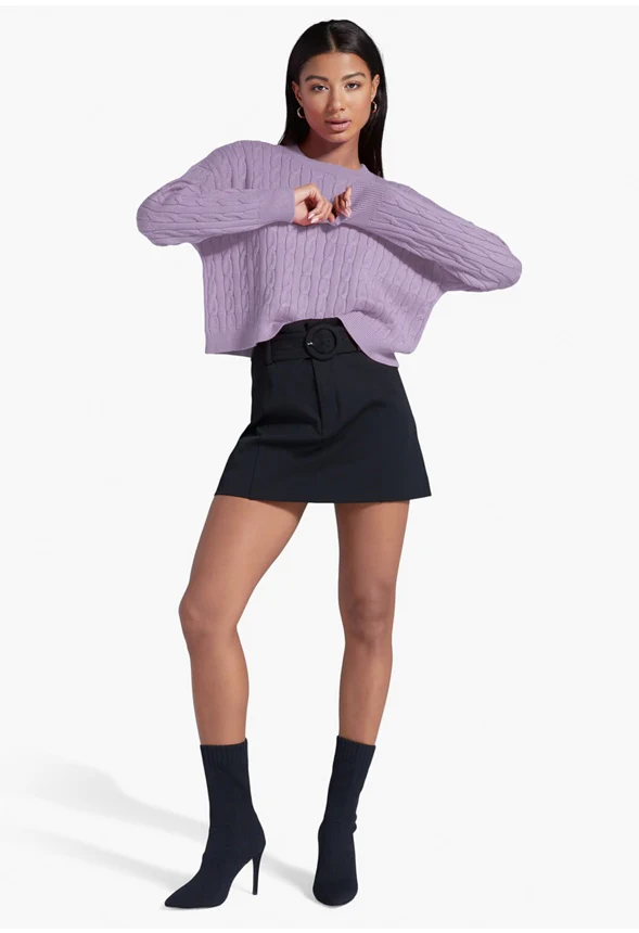 Crewneck Lounge Cable Sweater - Image 4