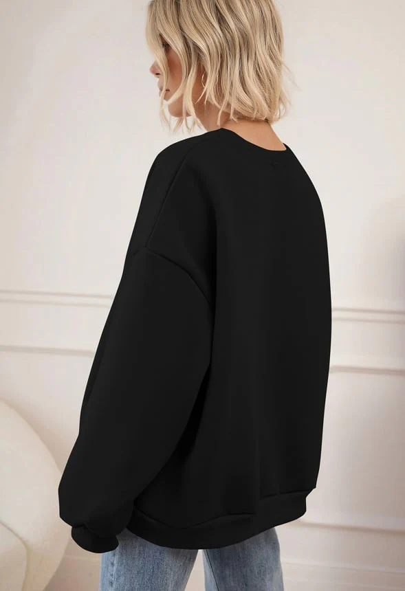Crewneck Pullover Sweater Top - Image 2